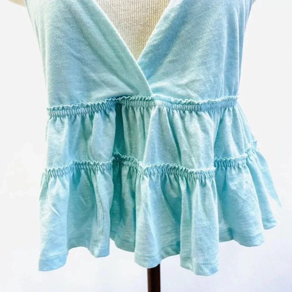 NWT SO GOODS FOR LIFE Juniors Sleeveless Straps Pullover V-Neck Blue Top Large - Picture 6 of 10